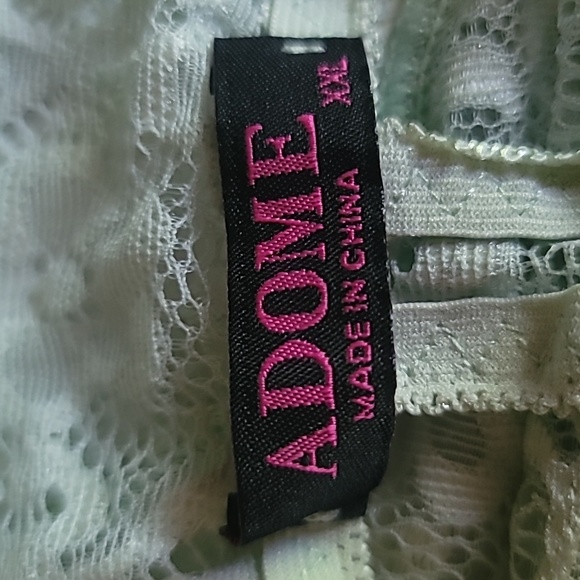 ADOME Women's Mint Green 2-Piece Sexy Bralette and Thong Lingerie Set, Size XXL - Picture 5 of 11